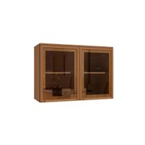 Armário Aéreo 2 Portas de Vidro 80cm Elara Kappesberg Canela Armário Aéreo 2 Portas de Vidro 80cm Elara Kappesberg Canela