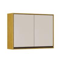 Armário Aéreo 2 Portas Eduarda Chf Móveis Cinamomo/off White Armário Aéreo 2 Portas Eduarda Chf Móveis Cinamomo/off White