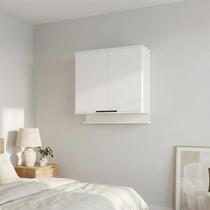 Armário Aéreo 2 Portas Miami Carraro Branco Dormitório
