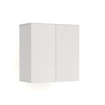 Armário Aéreo 2 Portas Sem Puxadores Externos Com Amplo Espaço Para Objetos e Prateleira Cor Branco Armário Aéreo 2 Portas Sem Puxadores Externos Com Amplo Espaço Para Objetos e Prateleira Cor Branco