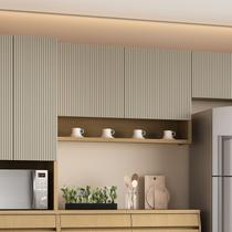 Armário Aéreo 2 Portas Simone Mendes 120cm 100% MDF Marrom/Carvalho/Greige Armário Aéreo 2 Portas Simone Mendes 120cm 100% MDF Marrom/Carvalho/Greige