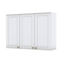 Armário Aéreo 3 Portas 120 cm Americana Branco HP Henn Armário Aéreo 3 Portas 120 cm Americana Branco HP Henn