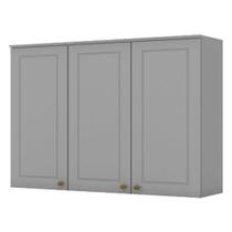 Armário Aéreo 3 Portas 120 Cm Americana Cinza Henn Armário Aéreo 3 Portas 120 Cm Americana Cinza Henn