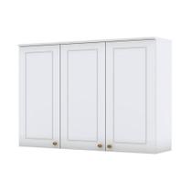 Armário Aéreo 3 Portas 120 Cm Nova York Branco Henn Armário Aéreo 3 Portas 120 Cm Nova York Branco Henn