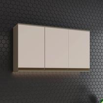 Armário Aéreo 3 Portas 120cm 100% MDF Aurora