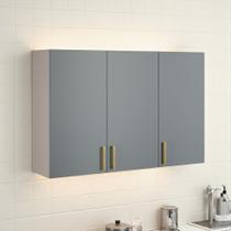 Armário Aéreo 3 Portas 120cm 100% Mdf Dobradiças Slow Motion Essence Itatiaia