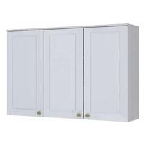 Armário Aéreo 3 portas 120cm Americana Branco HP - Móveis Henn Armário Aéreo 3 portas 120cm Americana Branco HP - Móveis Henn