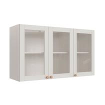 Armário Aéreo 3 Portas 120cm com Porta de Vidro Arizona CabeCasa MadeiraMadeira