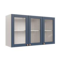 Armário Aéreo 3 Portas 120cm com Porta de Vidro Arizona CabeCasa MadeiraMadeira