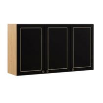 Armário Aéreo 3 Portas 120cm Conecta Frise Cinamomo e Preto Armário Aéreo 3 Portas 120cm Conecta Frise Cinamomo e Preto