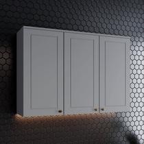 Armário Aéreo 3 Portas 120cm Emily Espresso Móveis Armário Aéreo 3 Portas 120cm Emily Espresso Móveis
