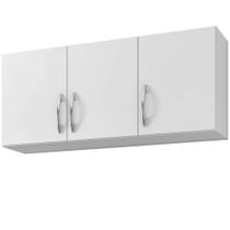 Armário Aéreo 3 Portas 120cm Maitê Branco Fosco - Pallazio