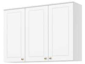 Armário Aéreo 3 Portas Clássico Americana Branco Armário Aéreo 3 Portas Clássico Americana Branco