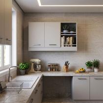 Armário Aereo 3 Portas com 1 Nicho Cozinha Compacta Modular Bonatto Armário Aereo 3 Portas com 1 Nicho Cozinha Compacta Modular Bonatto