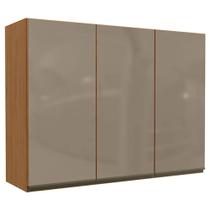 Armário Aéreo 3 Portas com Vidro 120cm MDP Maxxi Kappesberg