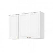 Armário Aéreo 3 Portas Henn C352 1200mm MDF com Amortecimento e Puxadores Zamac Branco HP Armário Aéreo 3 Portas Henn C352 1200mm MDF com Amortecimento e Puxadores Zamac Branco HP