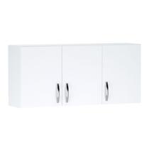 Armário Aéreo 3 Portas Para Cozinha 120cm Branco - WeD Decor