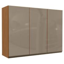 Armario Aereo 3p Vidro 120 Cm Mdp Maxxi Canela Kappesberg Armario Aereo 3p Vidro 120 Cm Mdp Maxxi Canela Kappesberg