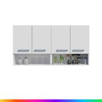 Armário Aereo 4 Portas 120cm Modular Multiuso com Nicho Móveis Bonatto