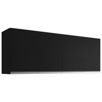 Armario Aéreo 4 Portas 160cm Andreia Preto Reajl Moveis Armario Aéreo 4 Portas 160cm Andreia Preto Reajl Moveis