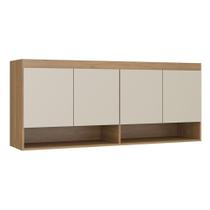 Armário Aéreo 4 Portas Guarda Roupa Modulado Selene 160x68 Cm Mdp Carvalho 6003 Menu Armário Aéreo 4 Portas Guarda Roupa Modulado Selene 160x68 Cm Mdp Carvalho 6003 Menu