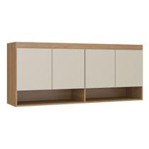 Armário Aéreo 4 Portas Guarda Roupa Modulado Selene 160x68 Cm MDP Carvalho 6003 MENU Armário Aéreo 4 Portas Guarda Roupa Modulado Selene 160x68 Cm MDP Carvalho 6003 MENU