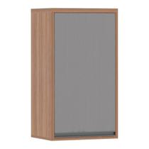 Armário Aéreo 40 Cm 1 Porta 1 Prateleira Vanilla Com Cinza Armário Aéreo 40 Cm 1 Porta 1 Prateleira Vanilla Com Cinza