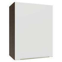 Armário Aéreo 50cm 1 Porta Rustic/Branco Veludo Lux Madesa Armário Aéreo 50cm 1 Porta Rustic/Branco Veludo Lux Madesa