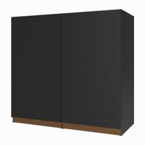 Armário Aéreo 70 Cm 2 Portas Preto Reims Madesa Preto