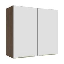 Armário Aéreo 70 Cm 2 Portas Rustic/branco Veludo Lux Armário Aéreo 70 Cm 2 Portas Rustic/branco Veludo Lux