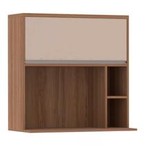 Armário Aéreo 80 cm 1 Porta Basculante Nicho Micro Conjugado e Nicho Lateral Lari Luciane Móveis Armário Aéreo 80 cm 1 Porta Basculante Nicho Micro Conjugado e Nicho Lateral Lari Luciane Móveis