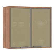 Armário Aéreo 80 Cm 2 Portas 1 Prateleira Isa Vanilla