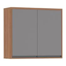 Armário Aéreo 80 Cm 2 Portas 1 Prateleira Vanilla Com Cinza Armário Aéreo 80 Cm 2 Portas 1 Prateleira Vanilla Com Cinza