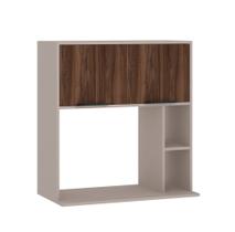 Armário Aéreo 80 cm 2 Portas com Nicho Microondas Stylo Luciane Móveis