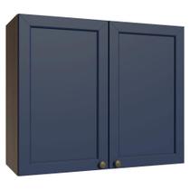 Armário Aéreo 80 Cm 2 Portas Rustic/azul Vik Madesa Armário Aéreo 80 Cm 2 Portas Rustic/azul Vik Madesa