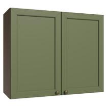 Armário Aéreo 80 cm 2 Portas Rustic/Verde Vik Madesa