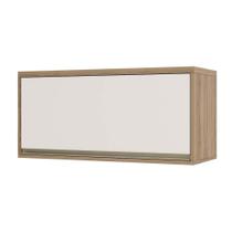 Armário Aéreo 80cm 1 Porta Basculante Mel Vanilla C/Pérola