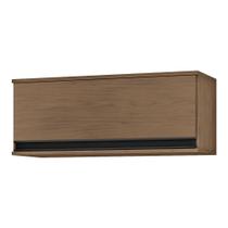 Armário Aéreo 80cm 1 Porta Visão Móveis Vicenza - Marrom