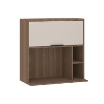 Armário Aéreo 80cm 1Porta Micro-ondas Aspen Vanilla Bege