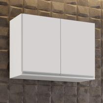 Armário Aéreo 80cm 2 Portas Califórnia Branco - Lumil Móveis Armário Aéreo 80cm 2 Portas Califórnia Branco - Lumil Móveis