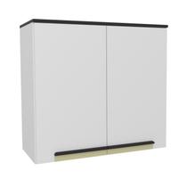 Armário Aéreo 80cm 2 Portas Cozinha Flórida Branco Artico