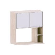 Armário Aéreo 80cm com Nicho para microondas 2 Portas Art Luciane Móveis