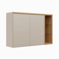 Armário Aéreo Allure Linea Brasil 1,20cm Jequitiba/gris Fosco Armário Aéreo Allure Linea Brasil 1,20cm Jequitiba/gris Fosco