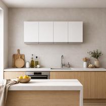 Armário Aéreo Andreia para Cozinha Multiuso 150cm Ajl Móveis Cor:Branco Armário Aéreo Andreia para Cozinha Multiuso 150cm Ajl Móveis Cor:Branco