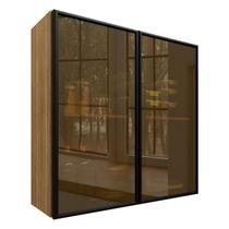 Armário Aéreo Art 6001 2 Portas de Vidro 80 cm Freijó ABS Preto Kits Paraná Armário Aéreo Art 6001 2 Portas de Vidro 80 cm Freijó ABS Preto Kits Paraná