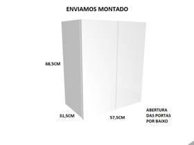 Armário Aéreo Banheiro Lavanderia Cozinha Escritório Mdf Branco - Mbrasil