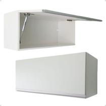 Armário Aéreo Basculante Mdf 80cm Branco Envio Montado