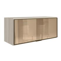 Armario Aereo Basculante Vidro MDF 80 cm Kali 1634161 Bianco Toq Nicioli Armario Aereo Basculante Vidro MDF 80 cm Kali 1634161 Bianco Toq Nicioli