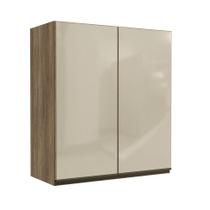 Armário Aéreo Bruges Espelhado 2 PT Nogal