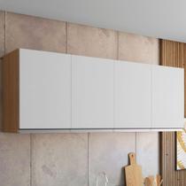 Armario Aereo California 4pts 1,50m amendoa branco Armario Aereo California 4pts 1,50m amendoa branco